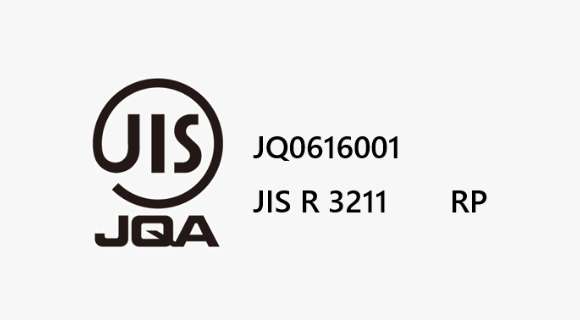 JIS R3211のマークの写真